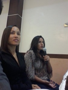 Ruth Pascual y Mariana Luna durante una intervención.
