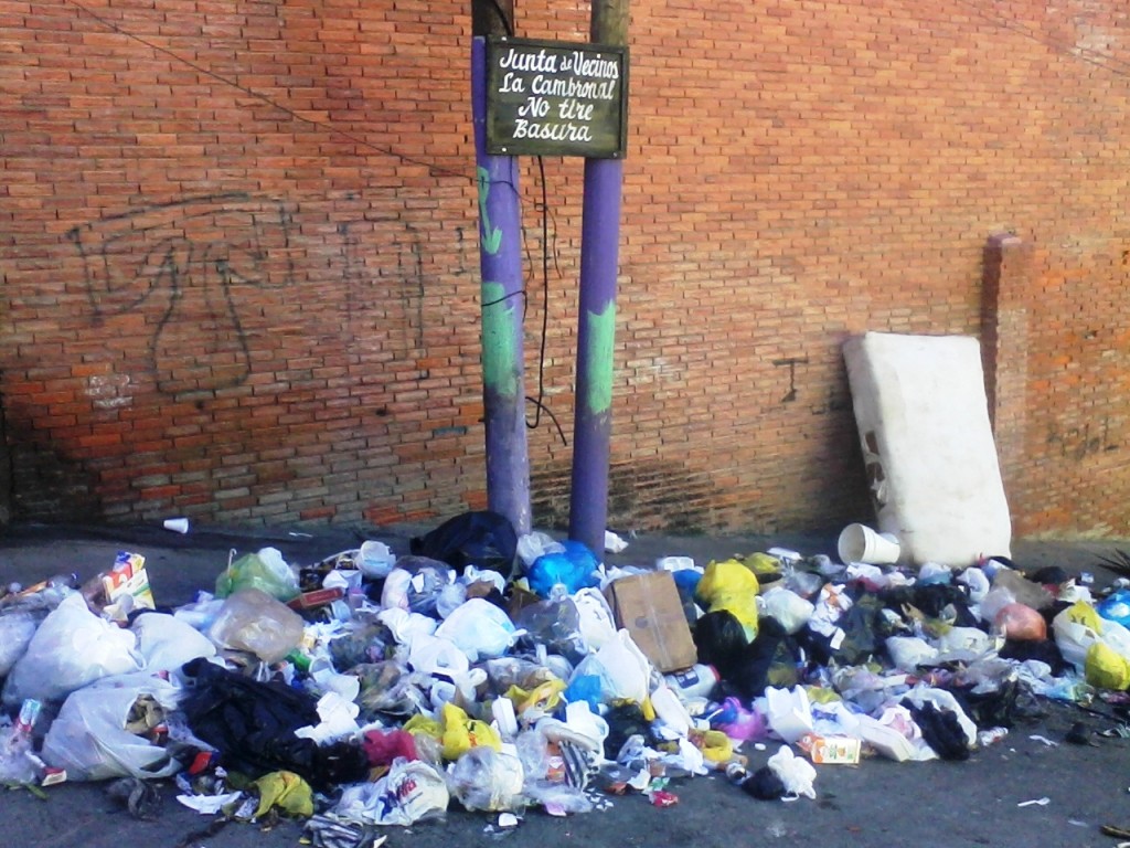 Sectores de Santiago continúan repleto de basura
