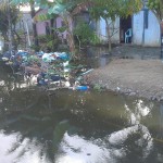 Se inunda buenos Aires parte abajo por falta de drenaje pluvia en Nagua