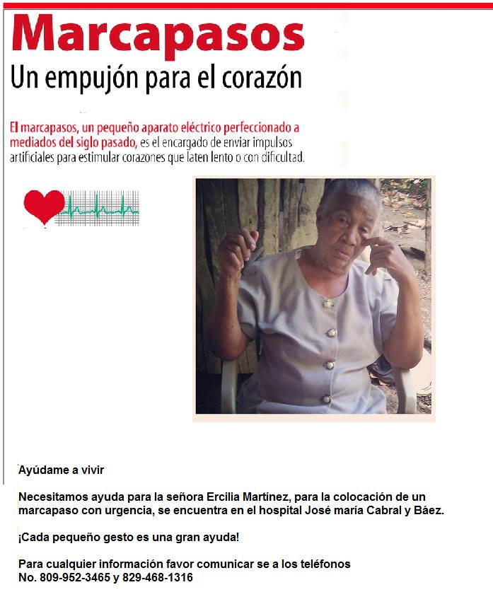 Señora Martinez necesita ayuda