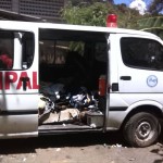 Ambulancia del hospital municipal de Altamira totalmente dañada