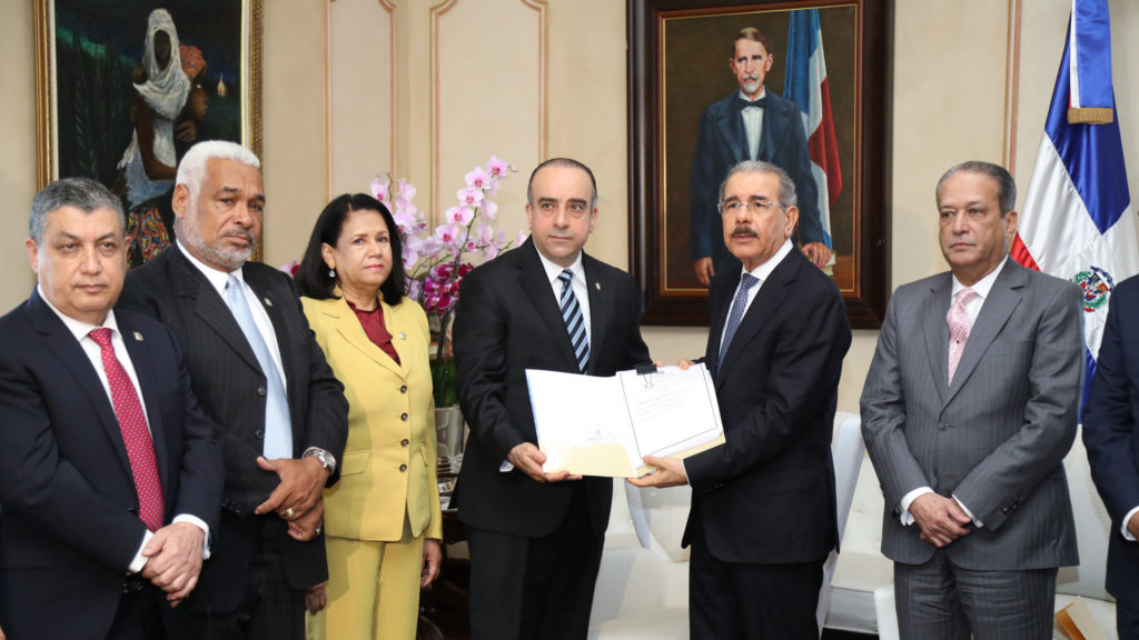 Presidente Danilo Medina recibe comisión estudia leyes Partidos Políticos y Régimen Electoral