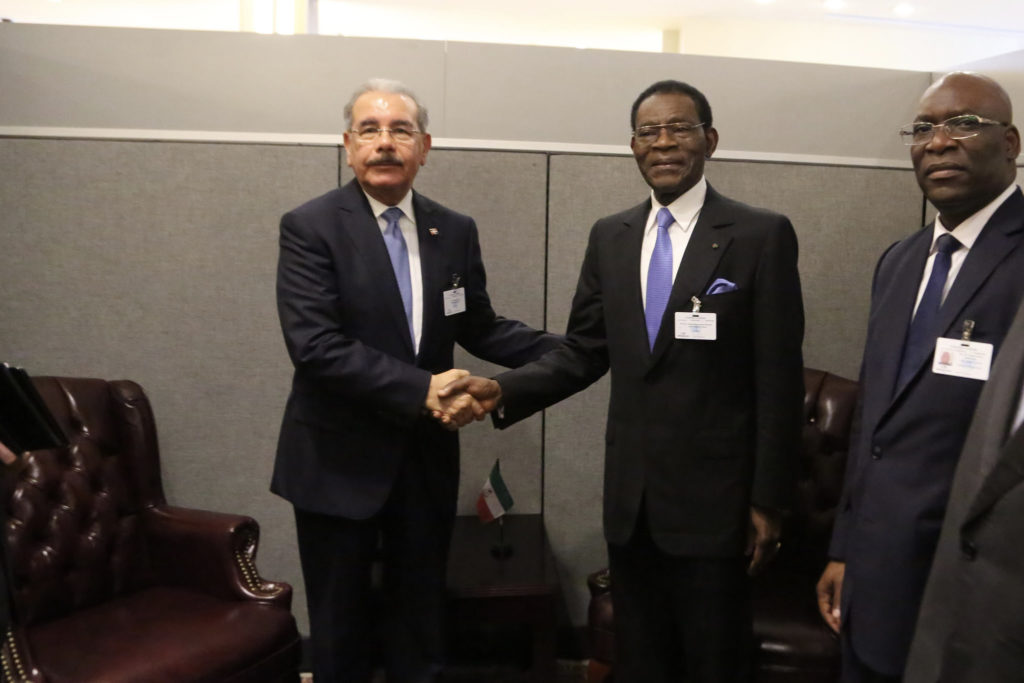 En Nueva York, Danilo Medina se reúne con presidente República Guinea Ecuatorial, Obiang Nguema