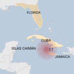 terremoto de magnitud 7,7 se registró este martes en una zona del mar Caribe ubicada entre Cuba y Jamaica.