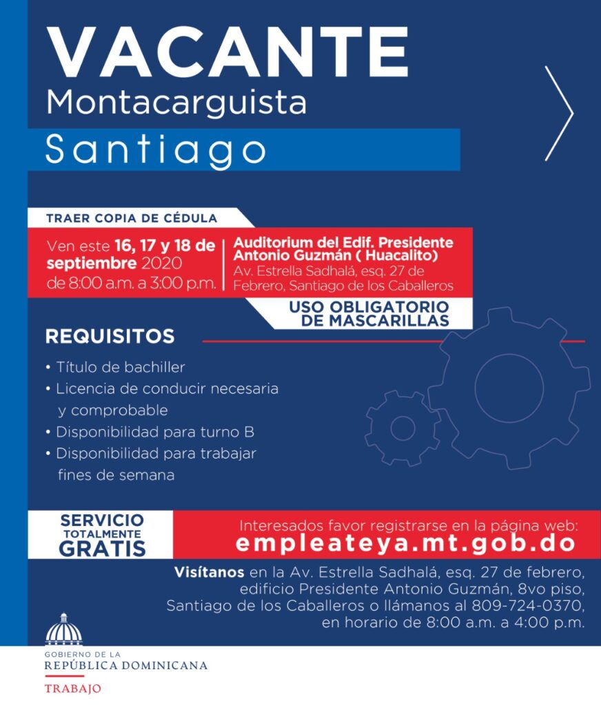 Ministerio de Trabajo invita a los interesados depositar currículo vitae para optar por diversas vacantes de empleo