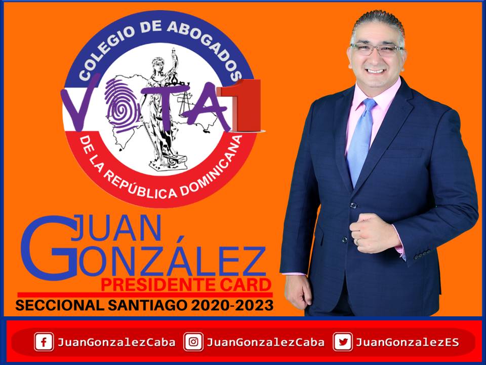 Juan González aspira dirigir Colegio de Abogados Seccional Santiago.