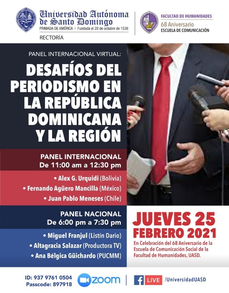 ESCUELA COMUNICACIÓN UASD REALIZARÁ PANEL INTERNACIONAL VIRTUAL