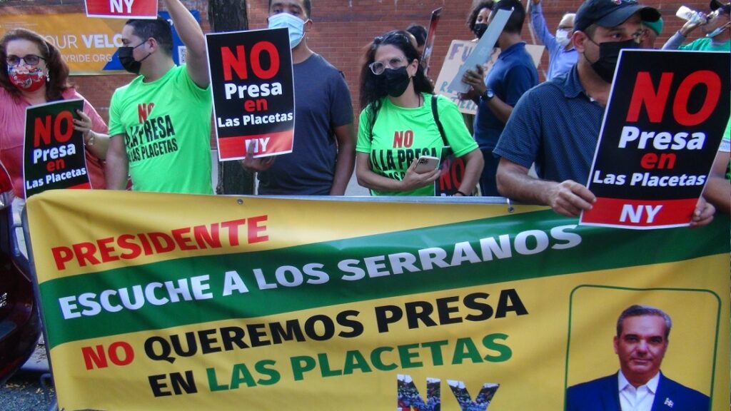 Por proyecto de presa de Las Placetas, piquetean a Abinader en Nueva York