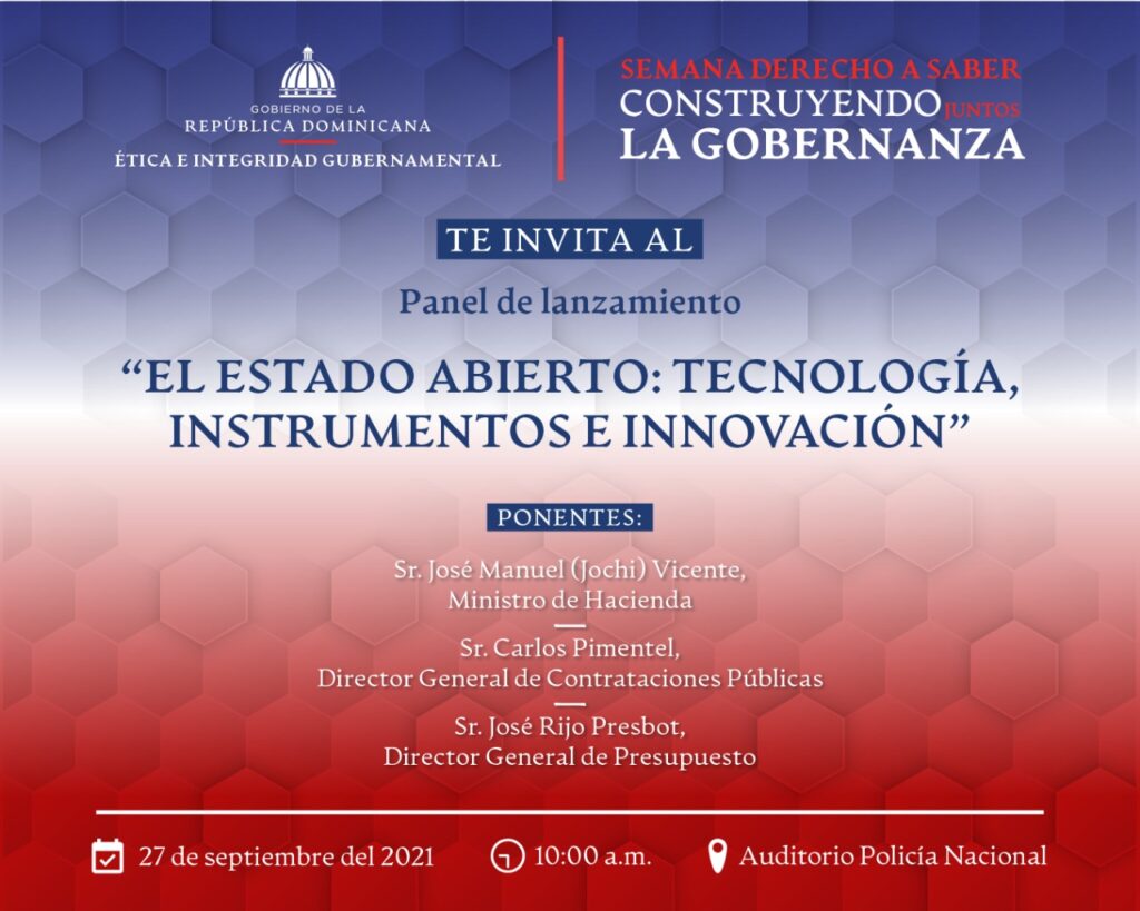 DIGEIG convoca una semana de actividades sobre “El Derecho a Saber” para promover la cultura de la ética y la transparencia.