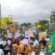 Multitudinaria marchan en contra de la presa de cola y expansión de Barrick Gold en Yamasá y Monte Plata