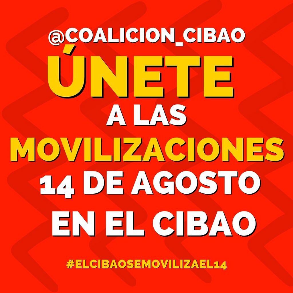 Anuncian manifestaciones para el lunes 14 de agosto en el Cibao