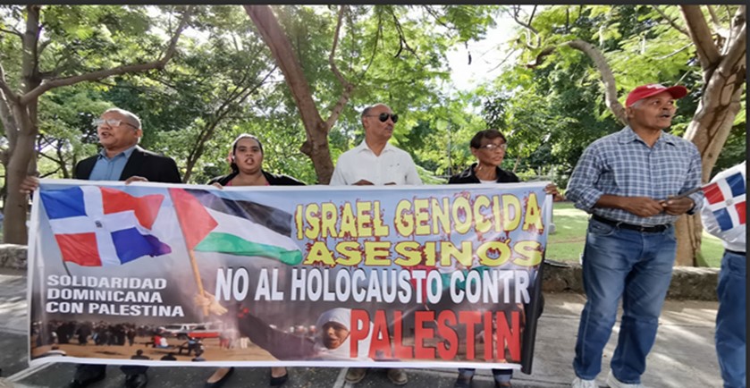 Solidaridad Dominicana con Palestina  Demanda un Alto al Fuego a Israel  ante Naciones Unidas