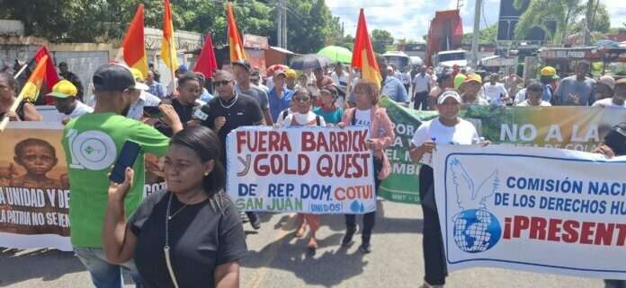 Con exitosa marcha en Cotuí, Organizaciones ambientalista solicitan la expulsión de la Barrick Gold.