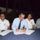 Movimiento universitario Academia 500 de la UASD Recinto Santiago firma convenio de apoyo con el candidato a la rectoría Dr. Jorge David Asjana