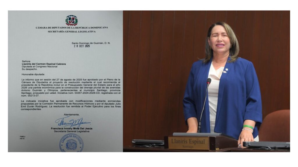 Diputada Llaniris Espinal Impulsa Solución del Drenaje Pluvial de las Avenidas Antonio Guzmán y Olímpica
