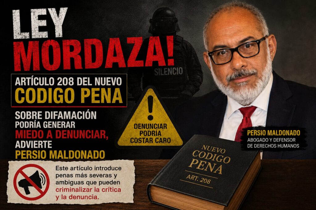 “¡Ley mordaza!”: Alertan artículo 208 del nuevo Código Penal podría generar miedo a denunciar