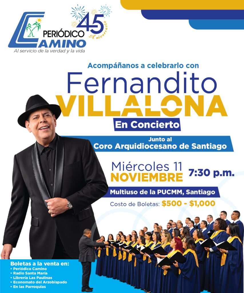 Semanario Camino celebrará 45 aniversario con concierto de Fernandito Villalona en PUCMM